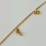 GOLD DROP CHARM ANKLET