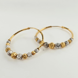 GOLD AND RHODIUM HOOPS