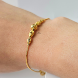 BEADED DIAMOND CUT BRACELET