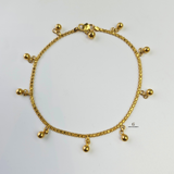 BEADED BALL CHARM ANKLET