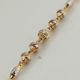 BEADED TWO TONE BRACELET