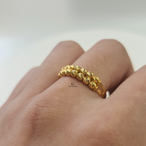 DOUBLE ROW BEADED RING