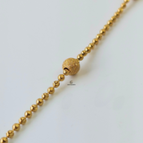 GOLD SAND BLAST BALL BRACELET