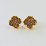 DIAMANTE FLOWER STUDS
