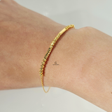 BEADED FINE CHAIN BRACELET