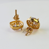 SQUARE HALO STUD EARRINGS