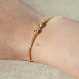 DIAMOND CUT PATTERNED BALL BRACELET