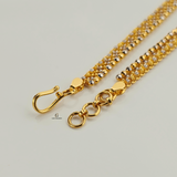 DOTTED DESIGN RHODIUM & GOLD BRACELET