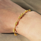 BEADED STATION LINK BANGLE