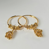 CUBIC ZIRCONIA GOLD DROP EARRINGS