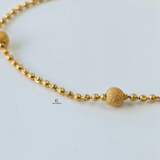 GOLD SAND BLAST BALL BRACELET