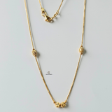 DAINTY 4 BEADS BOX CHAIN