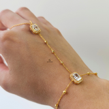 CUBIC ZIRCONIA HALO HAND CHAIN