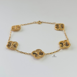 GOLD 5 FLOWER BRACELET