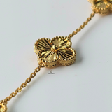 GOLD 5 FLOWER BRACELET