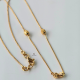 DAINTY 4 BEADS BOX CHAIN