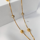 BEADED TWO TONE CHAIN