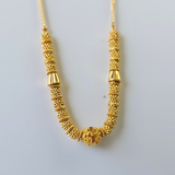 TEXTURED BEAD STATION NECKLACE