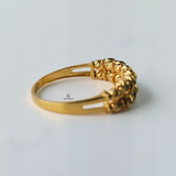 DOUBLE ROW BEADED RING