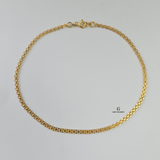 INTERLINK FLAT CHAIN ANKLET