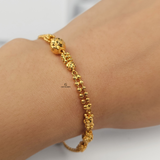 BEADED DOUBLE CHAIN BRACELET