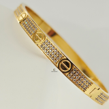 DIAMANTE SCREW HINGED BANGLE