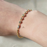 BEADED TWO TONE BRACELET