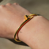 GOLD NAIL CUFF BANGLE
