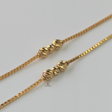 THREE BEAD SATELLITE NECKLACE