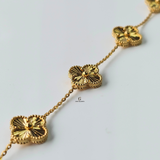 GOLD 5 FLOWER BRACELET