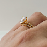 PEAR CUT RING SET