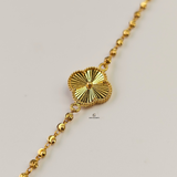 GOLD SINGLE FLOWER BRACELET - SMALL