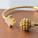 HAMSA BALL CUFF BANGLE