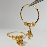 CUBIC ZIRCONIA GOLD DROP EARRINGS