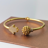 HAMSA BALL CUFF BANGLE