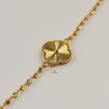GOLD SINGLE FLOWER BRACELET - MEDIUM
