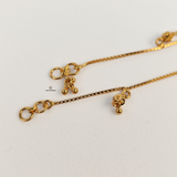 GOLD DROP CHARM ANKLET