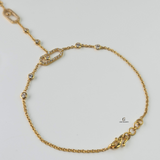 OVAL STONE HAND CHAIN