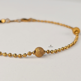 GOLD SAND BLAST BALL BRACELET