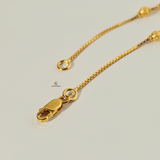 GOLD 3 STATION DIAMOND CUT BRACELET