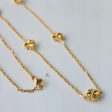 GOLD SMALL 5 FLOWER NECKLACE