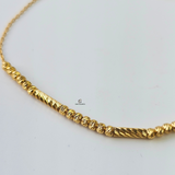 BEADED FINE CHAIN BRACELET