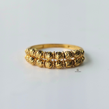 DOUBLE ROW BEADED RING