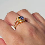 BLUE SAPPHIRE CUSHION-CUT RING