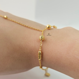 DIAMOND CUT BEADED HAND CHAIN