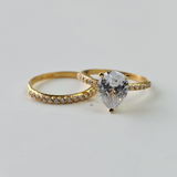PEAR CUT RING SET