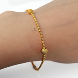 GOLD SAND BLAST BALL BRACELET