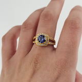 BLUE SAPPHIRE CUSHION-CUT RING