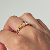 SINGLE STONE DIAMOND CUT RING
