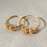 CUBIC ZIRCONIA GOLD HOOPS